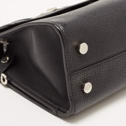 Pre Owned Dior Black Pebbled Leather Mini Diorever Top Handle Bag
