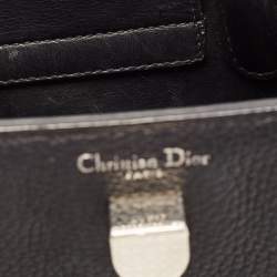 Pre Owned Dior Black Pebbled Leather Mini Diorever Top Handle Bag