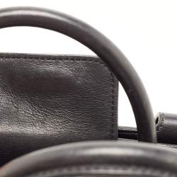 Pre Owned Dior Black Pebbled Leather Mini Diorever Top Handle Bag