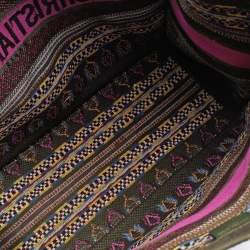 Pre Owned Dior Multicolor Embroidered Canvas Large Book Tote