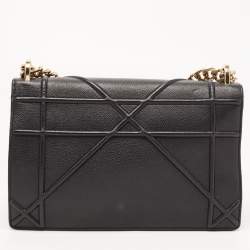 Pre Owned Dior Black Leather Medium Diorama Shoulder Bag