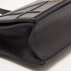 Pre Owned Dior Black Leather Medium Diorama Shoulder Bag