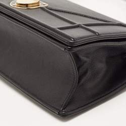 Pre Owned Dior Black Leather Medium Diorama Shoulder Bag