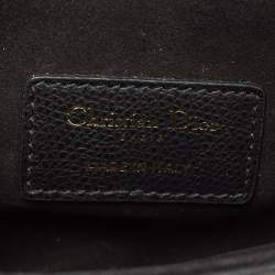Dior Black Leather Mini Saddle Bag