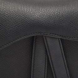 Dior Black Leather Mini Saddle Bag