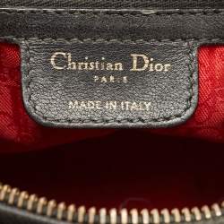 Dior Black Cannage Leather Medium Lady Dior Tote
