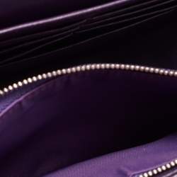 Pre Owned Dior Purple Cannage Patent Leather Miss Dior Promenade Chain Bag