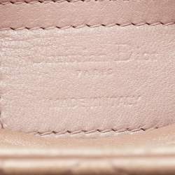 Dior Metallic Pink Cannage Leather Medium Lady Dior Tote
