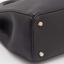 Pre Owned Dior Black Leather Medium Diorissimo Shopper Tote