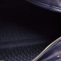 Pre Owned Dior Navy Blue Cannage Leather Large Lady Dior Tote