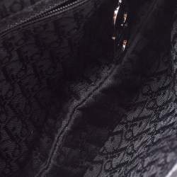 Dior Black/Gun Metal Python and Leather Saddle Bag