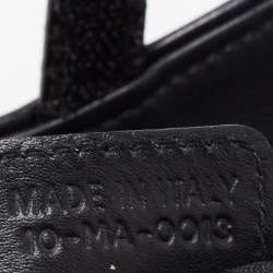 Dior Black/Gun Metal Python and Leather Saddle Bag