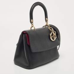 Pre Owned Dior Black Leather Mini Be Dior Top Handle Bag