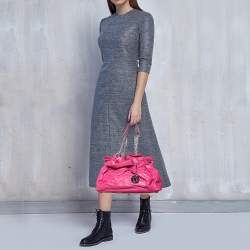 Pre Owned Dior Pink Cannage Leather Le Trente Hobo