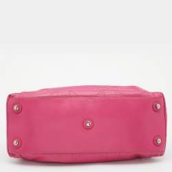 Pre Owned Dior Pink Cannage Leather Le Trente Hobo