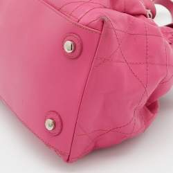 Pre Owned Dior Pink Cannage Leather Le Trente Hobo