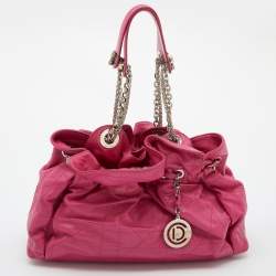 Pre Owned Dior Pink Cannage Leather Le Trente Hobo