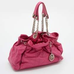 Pre Owned Dior Pink Cannage Leather Le Trente Hobo