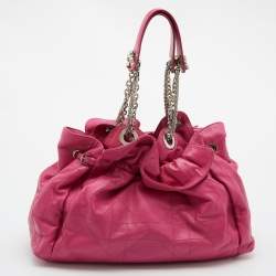 Pre Owned Dior Pink Cannage Leather Le Trente Hobo