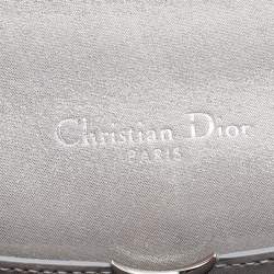 Dior Grey Shimmering Leather Mini Diorama Crossbody Bag