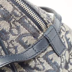 Pre Owned Dior Navy Blue Diorissimo Canvas and Leather D Charm Satchel