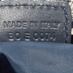 Pre Owned Dior Navy Blue Diorissimo Canvas and Leather D Charm Satchel