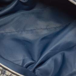 Pre Owned Dior Navy Blue Diorissimo Canvas and Leather D Charm Satchel