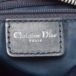 Pre Owned Dior Navy Blue Diorissimo Canvas and Leather D Charm Satchel