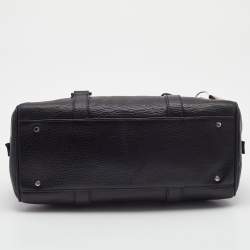 Pre Owned Dior Black Leather Small D Charm Satchel