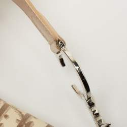 Dior Beige Oblique Canvas and Leather Floral Embroidered Saddle Bag