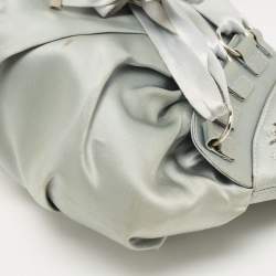 Pre Owned Dior Light Blue Satin Limited Edition 0109 Corset Ballet Hobo