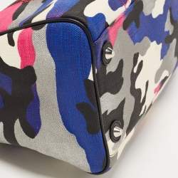 Dior Multicolor Camouflage Canvas Anselm Boston Bag