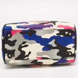 Dior Multicolor Camouflage Canvas Anselm Boston Bag