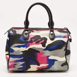 Dior Multicolor Camouflage Canvas Anselm Boston Bag