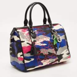 Dior Multicolor Camouflage Canvas Anselm Boston Bag