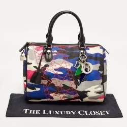 Dior Multicolor Camouflage Canvas Anselm Boston Bag
