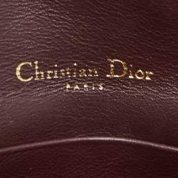 Dior Burgundy Oblique Canvas Saddle Belt Pouch