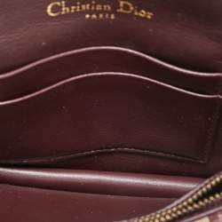 Dior Burgundy Oblique Canvas Saddle Belt Pouch
