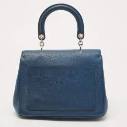 Pre Owned Dior Dark Blue Leather Small Be Dior Flap Top Handle Bag