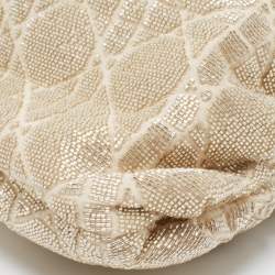 Pre Owned Dior Dusty Ivory Cannage Dream Bucket Bag