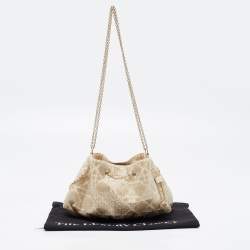 Pre Owned Dior Dusty Ivory Cannage Dream Bucket Bag