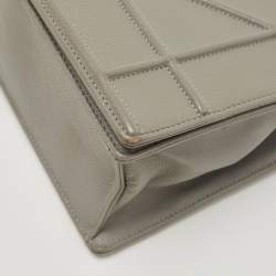 Pre Owned Dior Grey Leather Medium Diorama Flap Shoulder Bag