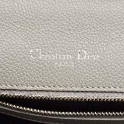 Pre Owned Dior Grey Leather Medium Diorama Flap Shoulder Bag