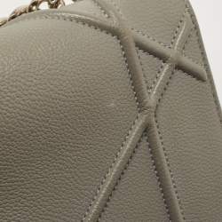 Pre Owned Dior Grey Leather Medium Diorama Flap Shoulder Bag