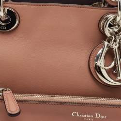 Pre Owned Dior Old Rose Leather Large Diorissimo Shopper Tote