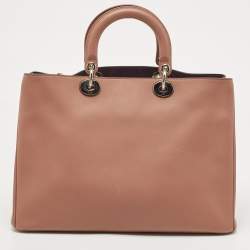 Pre Owned Dior Old Rose Leather Large Diorissimo Shopper Tote