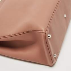 Pre Owned Dior Old Rose Leather Large Diorissimo Shopper Tote