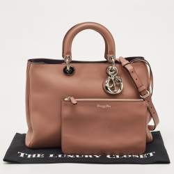 Pre Owned Dior Old Rose Leather Large Diorissimo Shopper Tote