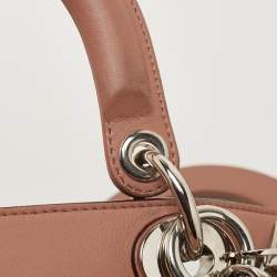 Pre Owned Dior Old Rose Leather Large Diorissimo Shopper Tote