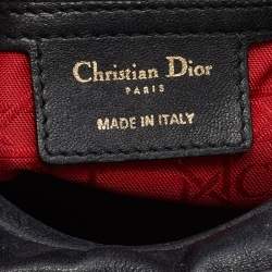 Dior Black Cannage Leather Medium Lady Dior Tote